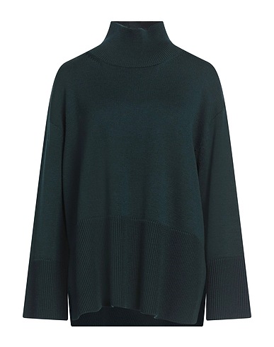 ROBERTO COLLINA Polo neck Deep teal 100% Merino Wool
