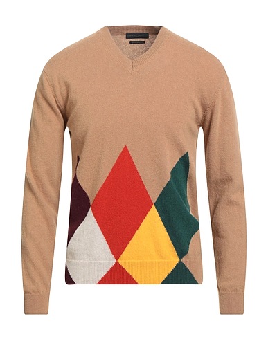 DANIELE FIESOLI Jumper Camel 90% Merino Wool, 10% Cashmere