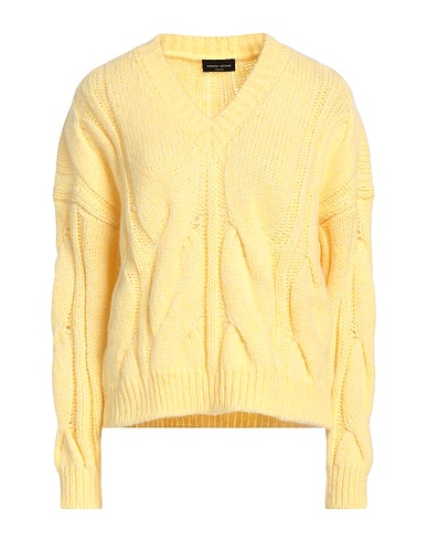 ROBERTO COLLINA Sweater Yellow 68% Baby alpaca wool, 22% Nylon, 10% Wool