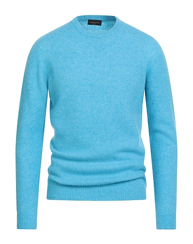 ROBERTO COLLINA Cashmere jumper Azure 71% Cashmere, 19% Silk, 10% Polyester