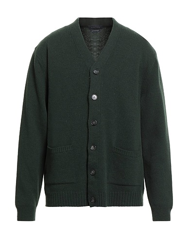DANIELE FIESOLI Cardigan Dark green 90% Wool, 10% Cashmere