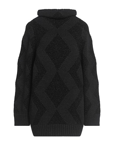 CIRCUS HOTEL Polo neck Black 65% Acrylic, 25% Wool, 10% Alpaca wool, Polyamide, Metal