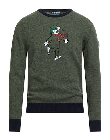 ANDY CAPP Jumper Military green 70% Wool, 25% Polyamide, 5% Other Fibres