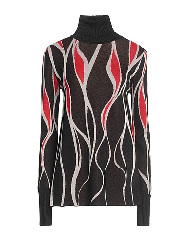 CIRCUS HOTEL Turtleneck Black 55% Viscose, 25% Polyamide, 13% Metal, 7% Polyester