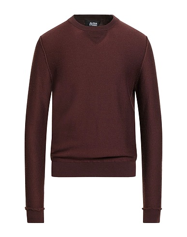 ALPHA STUDIO Jumper CIOCCOLATO 100% Wool