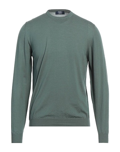 FEDELI Jumper Green 100% Super 140s Wool