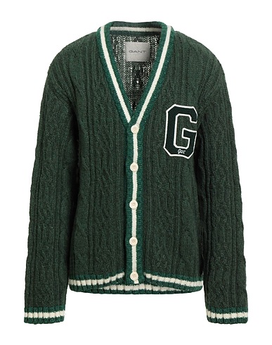GANT Strickjacke Grün 62% Wolle, 23% Polyamid, 15% Alpakawolle