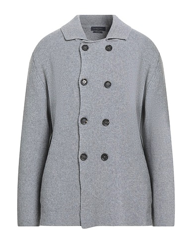 DANIELE FIESOLI Cardigan Grey 100% Merino Wool