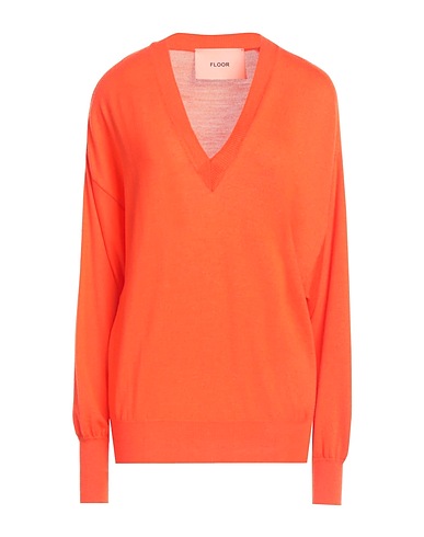 FLOOR Sweater Orange 100% Merino Wool