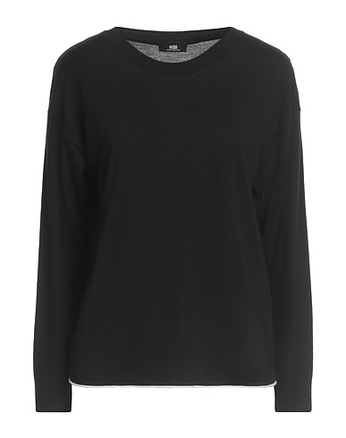 ALPHA STUDIO Jumper THE FINE ESSENTIALS Black 100% Merino Wool
