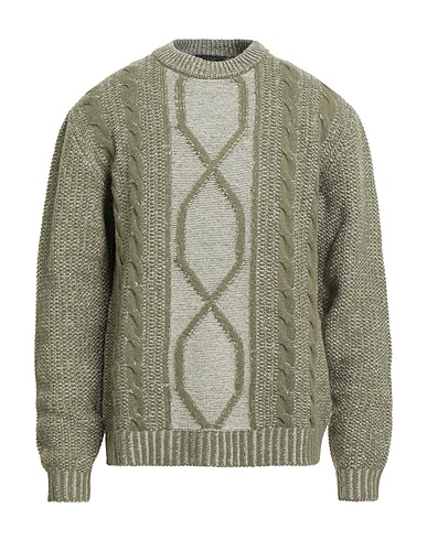 DANIELE FIESOLI Sweater Military green 50% Baby alpaca wool, 50% Merino Wool