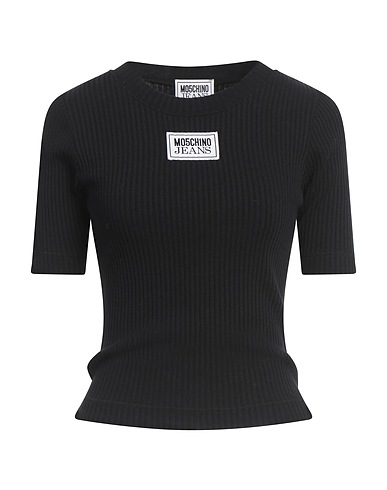 MOSCHINO JEANS Jumper Black 98% Cotton, 2% Elastane