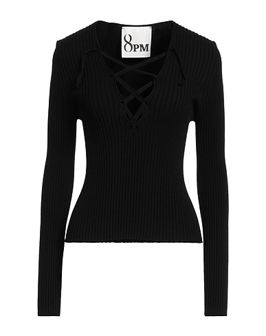 8PM Jumper Black 72% Viscose, 28% Polyester