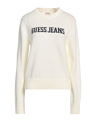 GUESS Pullover JEANS Pastellgelb 100% Baumwolle