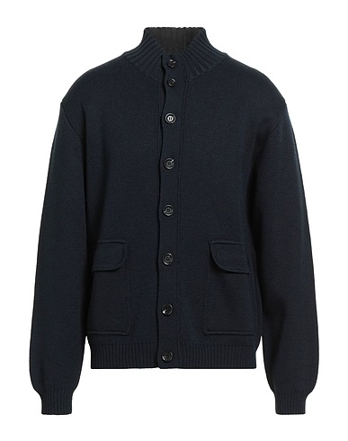 DANIELE FIESOLI Cardigan Midnight blue 50% Merino Wool, 50% Acrylic