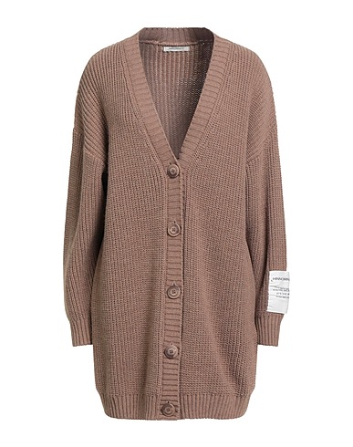 HINNOMINATE Cardigan Tortora 74% Acrilico, 26% Poliestere