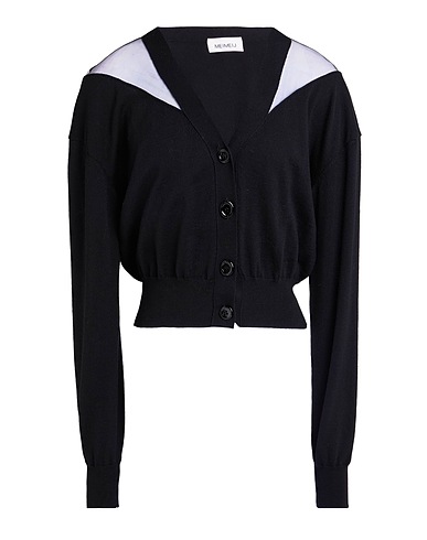 MEIMEIJ Cardigan Black 100% Wool, Polyamide