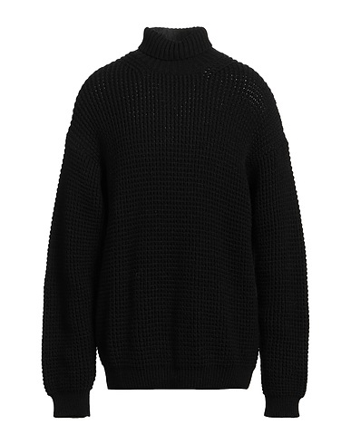 FAMILY FIRST  Milano Turtleneck Black 45% Wool, 45% Polyamide, 10% Acrylic