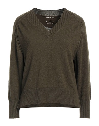 PUROTATTO Cashmere blend Military green 100% Cashmere