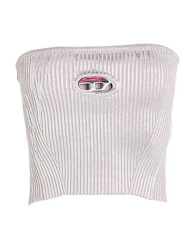 DIESEL Top Silver 84% Cotton, 14% Nylon, 2% Elastane