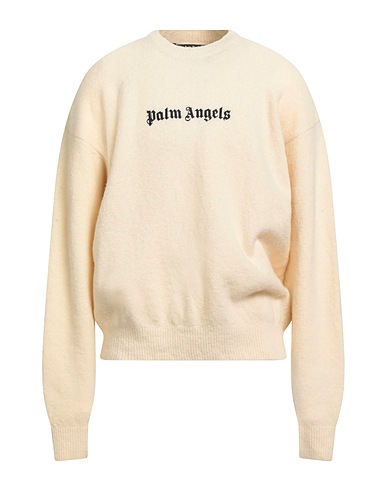 PALM ANGELS Sweater Cream 72% Merino Wool, 20% Polyamide, 6% Cashmere, 2% Elastane, Polyester