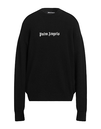 PALM ANGELS Pullover Nero 72% Lana Merino, 20% Poliammide, 6% Cachemire, 2% Elastan, Poliestere