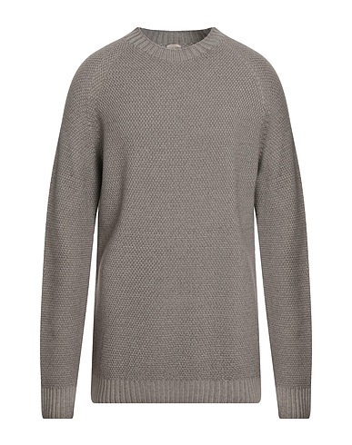 H953 Pullover Tortora 100% Lana Merino