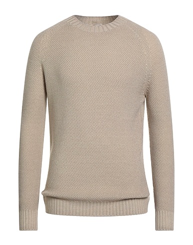 H953 Pullover Beige 100% Merinowolle