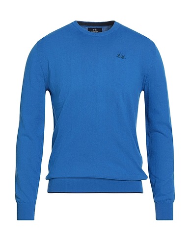 LA MARTINA Pullover Blu 100% Cotone