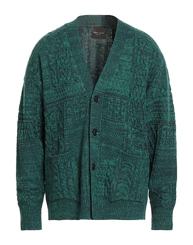 ROBERTO COLLINA Cardigan Dark green 100% Merino Wool