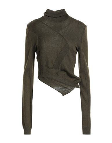 MM6 MAISON MARGIELA Polo neck Military green 50% Acrylic, 50% Virgin Wool