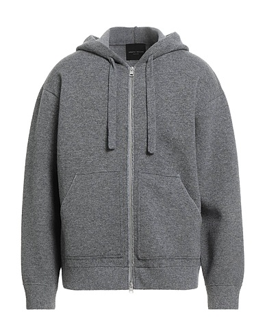 ROBERTO COLLINA Pullover mit Zipper  Grau 94% Merinowolle, 4% Nylon, 2% Elastan