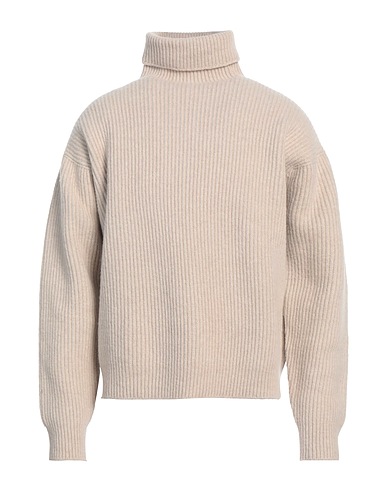 BASERANGE Polo neck Beige 100% Merino Wool