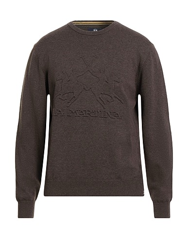 LA MARTINA Pullover Schokobraun 55% Wolle, 45% Baumwolle