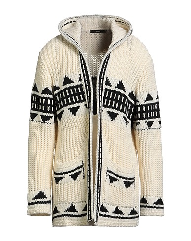 I'M BRIAN Cardigan Off white 70% Acrylic, 30% Wool