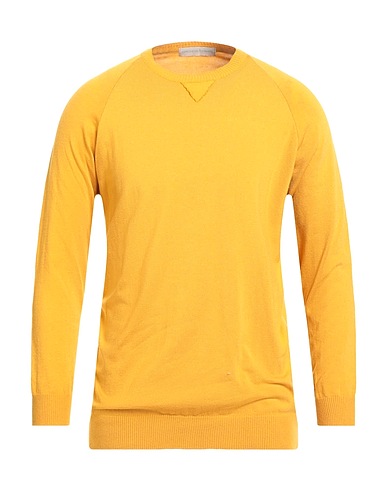 OFFICINE DEL CASHMERE Jumper Mustard 68% Polyacrylic, 19% Merino Wool, 10% Polyamide, 3% Elastane