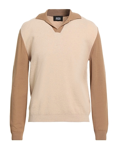 ALPHA STUDIO Sweater Beige 50% Merino Wool, 25% Alpaca wool, 25% Polyamide