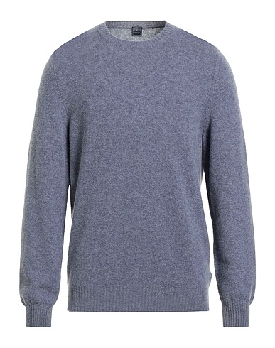 FEDELI Cashmere blend Slate blue 100% Cashmere