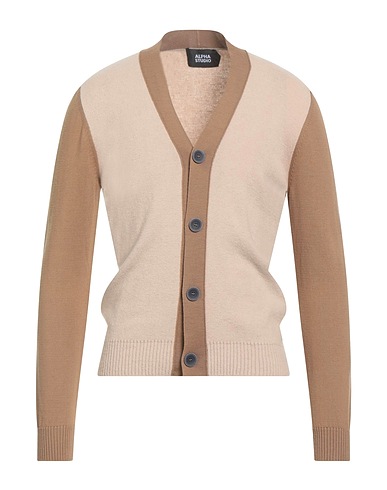 ALPHA STUDIO Cardigan Beige 50% Merino Wool, 25% Alpaca wool, 13% Recycled polyamide, 12% Polyamide