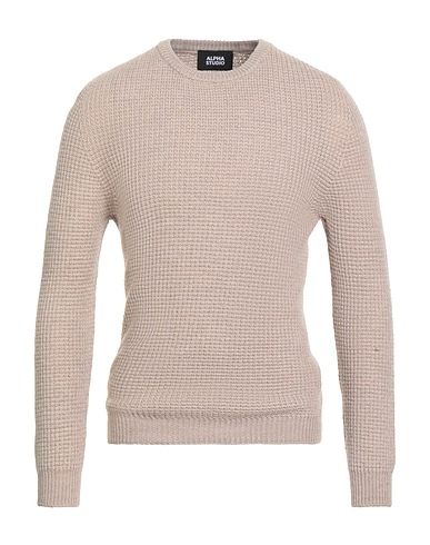 ALPHA STUDIO Pullover Beige 100% Lana Merino