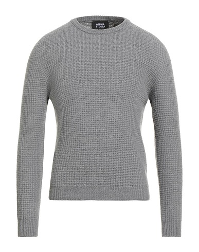 ALPHA STUDIO Sweater Grey 100% Merino Wool