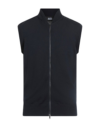 ALPHA STUDIO Cardigan Navy 100% Merino Wool