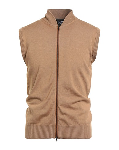 ALPHA STUDIO Cardigan Camel 100% Merino Wool
