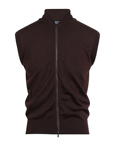 ALPHA STUDIO Cardigan Dark brown 100% Merino Wool