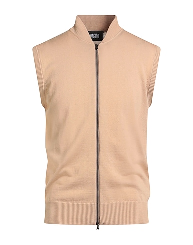 ALPHA STUDIO Jumper with zip 100% Merino Wool