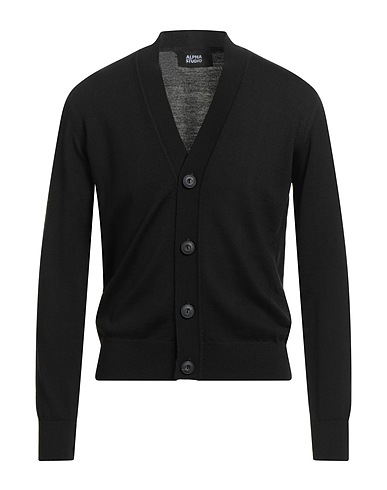 ALPHA STUDIO Cardigan Black 100% Merino Wool