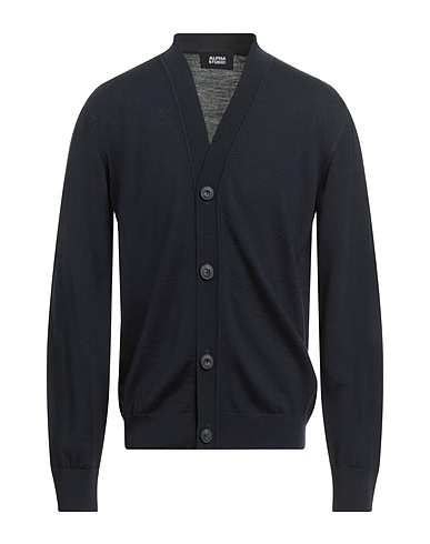 ALPHA STUDIO Cardigan BLU NOTTE 100% Merino Wool
