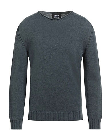 ALPHA STUDIO Jumper Slate blue 100% Merino Wool