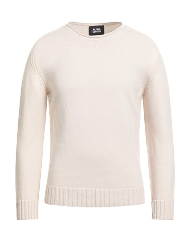 ALPHA STUDIO Jumper Cream 100% Merino Wool