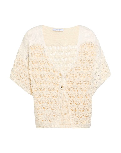 LIU •JO Cardigan Ivory 50% Cotton, 50% Acrylic